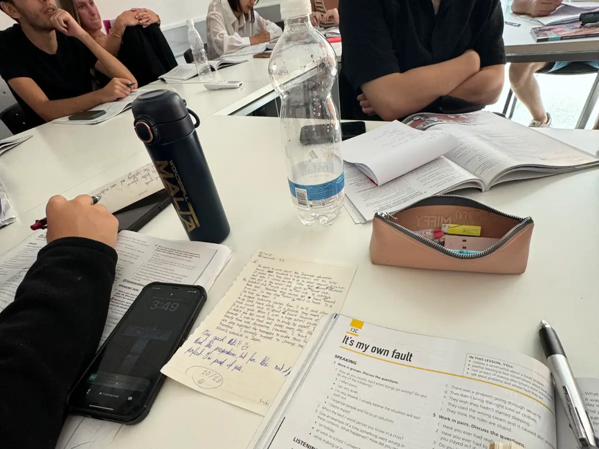 留学先の授業中の様子