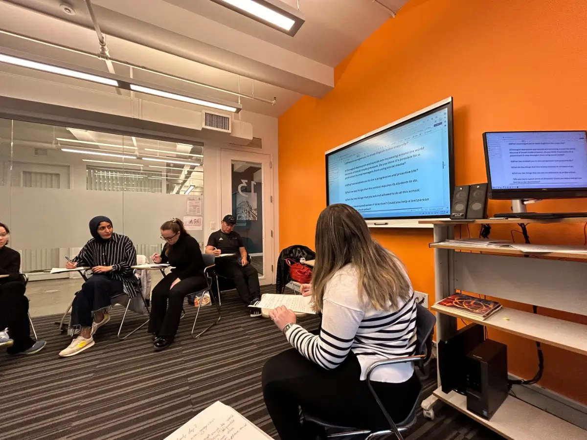 ECニューヨークの授業中の様子