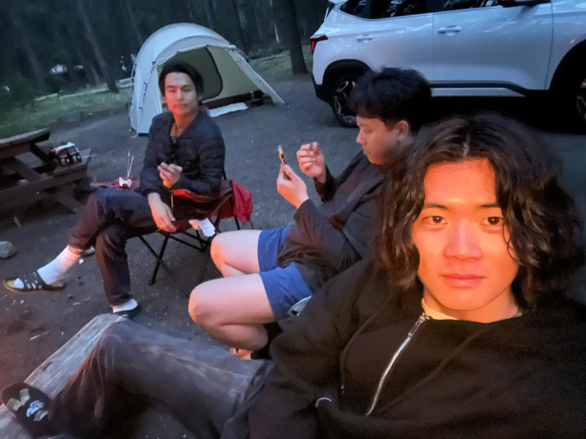 職場の友達とキャンプ