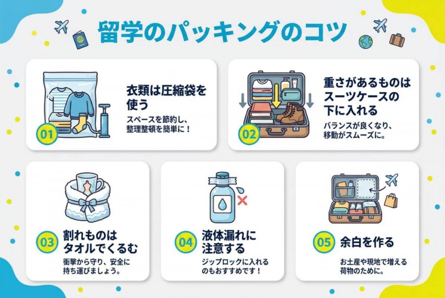 留学 パッキング