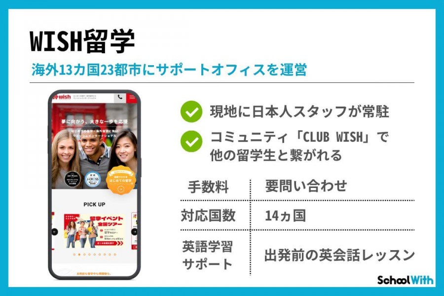 留学エージェント おすすめ WISH留学