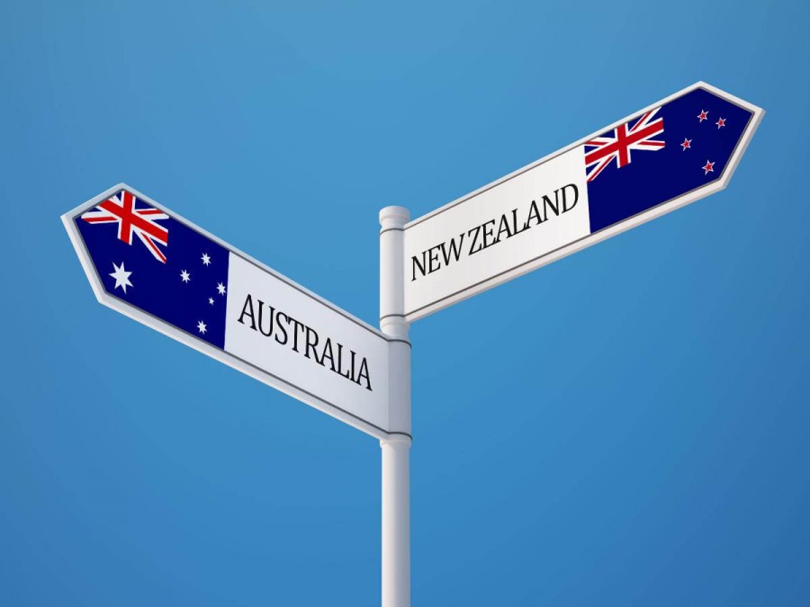 new zealand australia flags