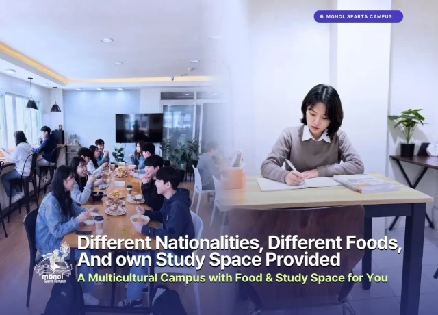 3食の充実した食事と専用自習デスク。学習に集中できる快適な環境